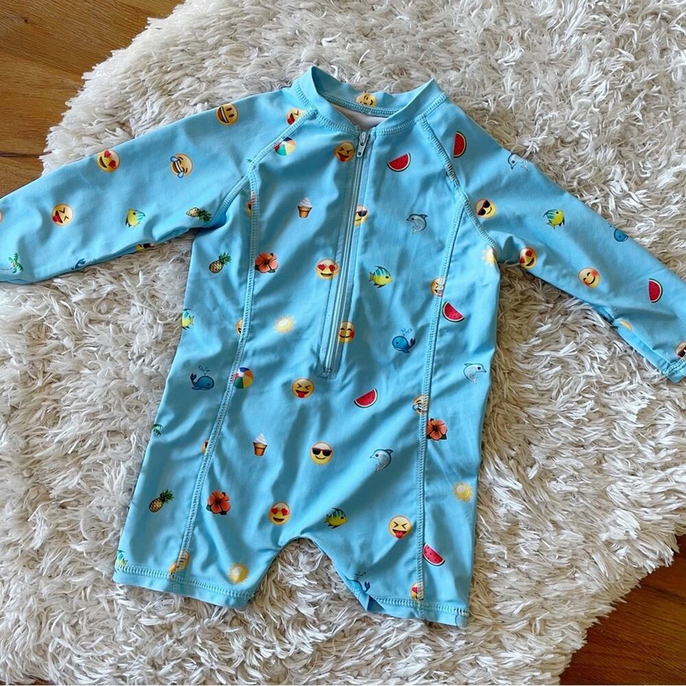 Mott 50 sun protective fashion emoji icon bathing suit unisex baby 6–12 months